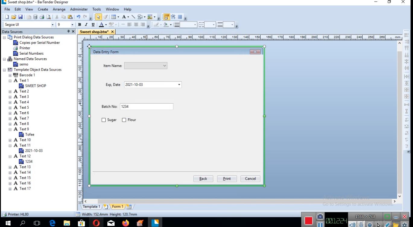 Label forms design කරන ආකාරය