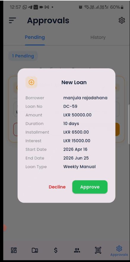 Agent loan approval